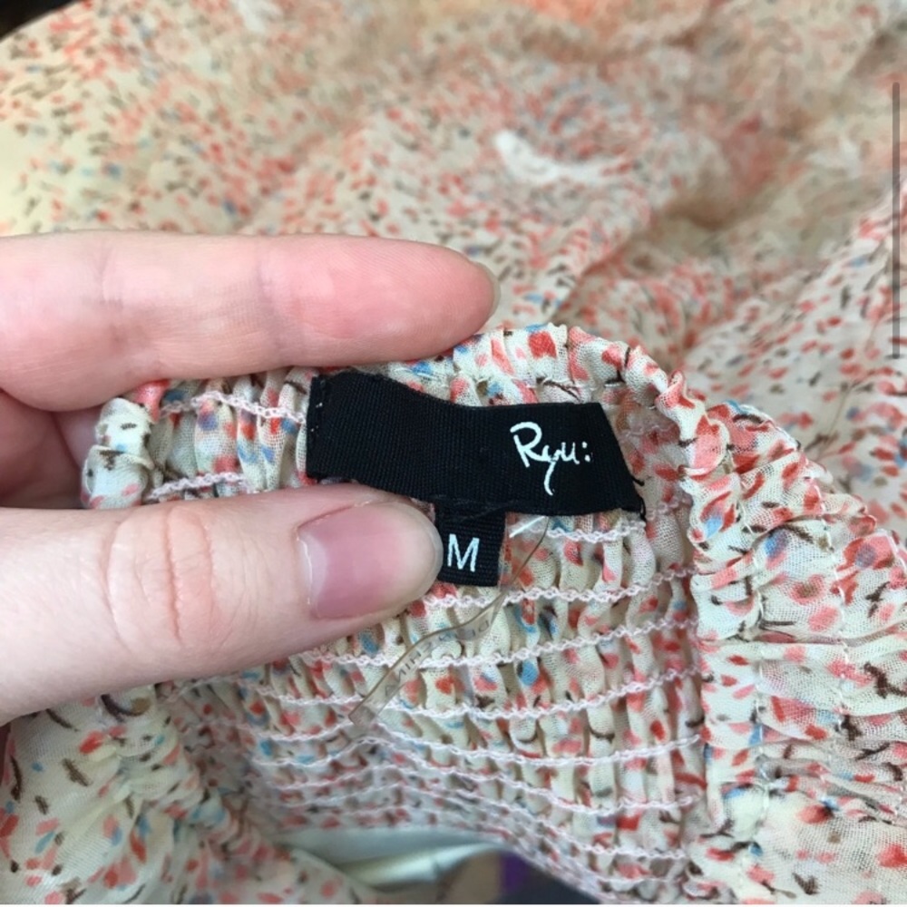 Anthropologie Ryu Dreamy Floral Strapless Dress - Picture 2 of 3